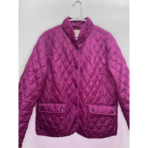 Faded Glory Jackets & Blazers - Faded Glory Quilted Barn Jacket Berry Purple Diamond Stitch Gorpcore Women's XL
